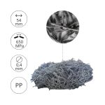 Eco Twist 54. 1 kg/csomag. Csavart, kötegelt monofil szál (54 mm) - ipari padló beton készítéséhez