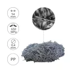Eco Twist 54. 21 kg (7x3 kg/zsák). Csavart, kötegelt monofil szál (54 mm) - ipari padló beton készítéséhez
