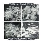 Fibrillált műanyag szál betonba.1 kg/csomag. Fibrillált mikroszál (25 mm) a repedésmentes kivitelezéshez