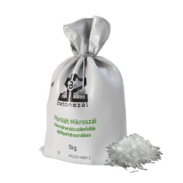   Fibrillált műanyag szál betonba. 5 kg/zsák. Fibrillált mikroszál (25 mm) - A beton tulajdonságainak javításához
