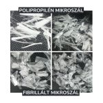 Polipropilén mikroszál betonhoz, beton adalékszál. 1 kg/csomag. Beton mikroszál (25 mm) - a repedésmentes kivitelezéshez