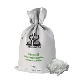   Polipropilén mikroszál betonhoz, beton adalékszál. 5 kg/zsák. Beton mikroszál (25 mm) - a repedésmentes kivitelezéshez