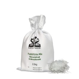   Padlófűtés Mix. 2.5 kg/zsák. Beton erősítő szál és mikroszál keverék - 1m3 padlófűtés betonlemez megerősítéséhez